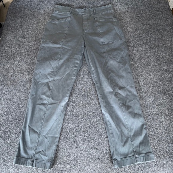 SPANX Pants - SPANX Stretch Twill‎ Straight Leg Pants Womens 34x30 Green Casual Comfort Fit